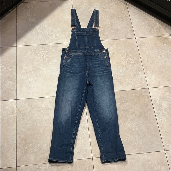 Indigo Blue Denim Jean Overalls Jumpsuit Size XS - Picture 3 of 12
